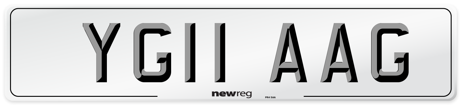 YG11 AAG Number Plate from New Reg